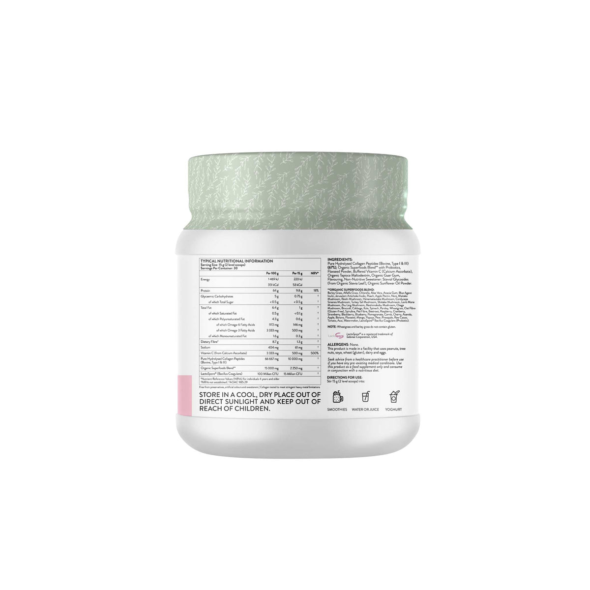 Beauty Gen Beauty Greens Coconut Vanilla 450g