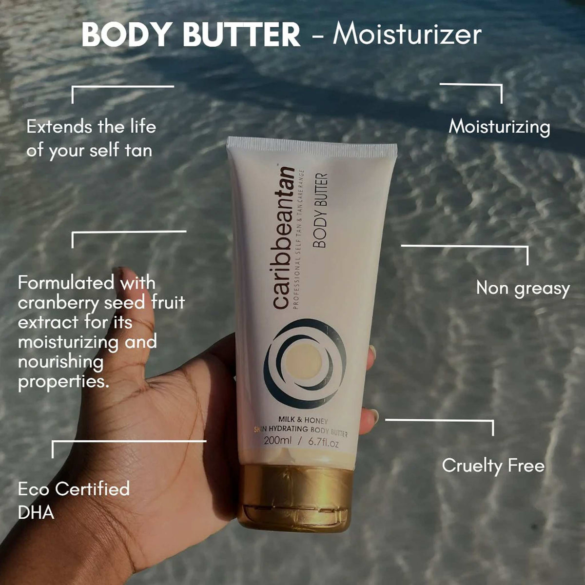 Caribbeantan Milk &amp; Honey - Hydrating Body Butter 200ml