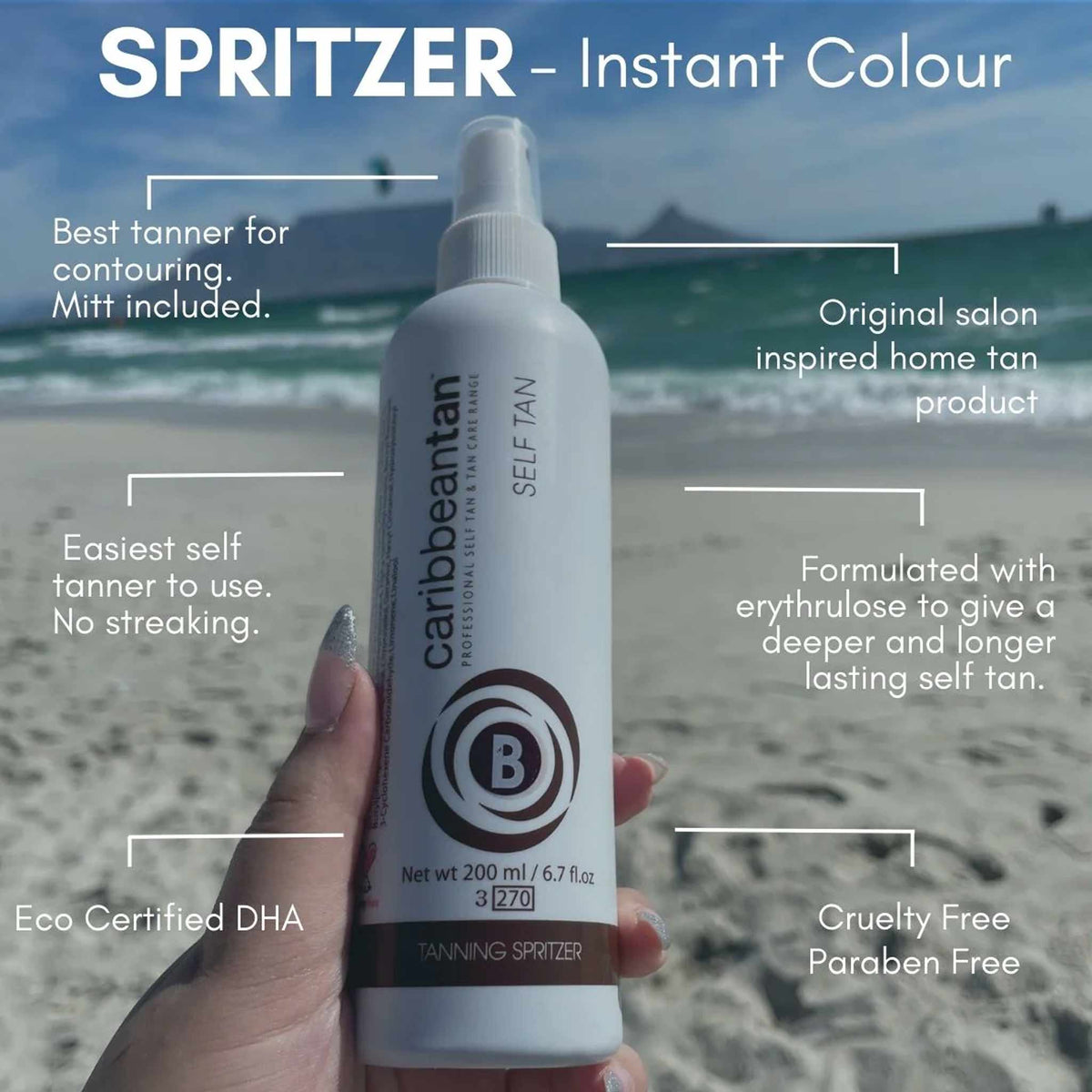 Caribbeantan Spritzer Instant Self Tan 200ml