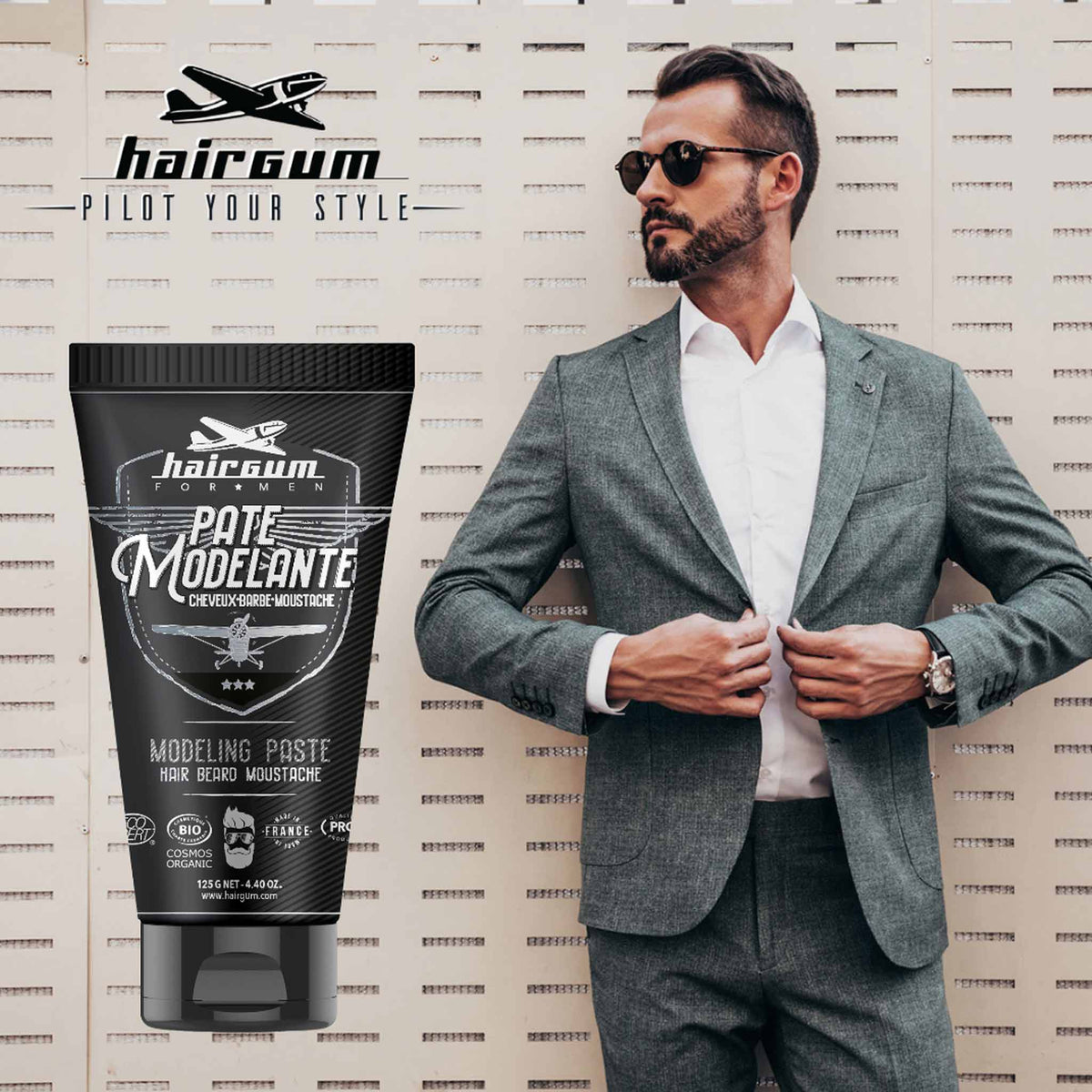 Hairgum Modeling Paste for Hair, Beard &amp; Moustache 125g