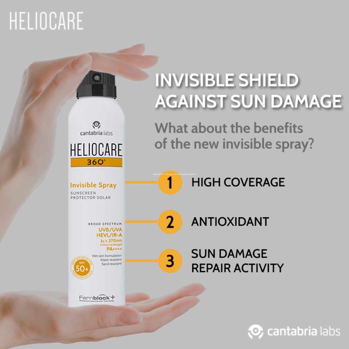 Heliocare 360 Invisible Spray SPF 50+ 200ml