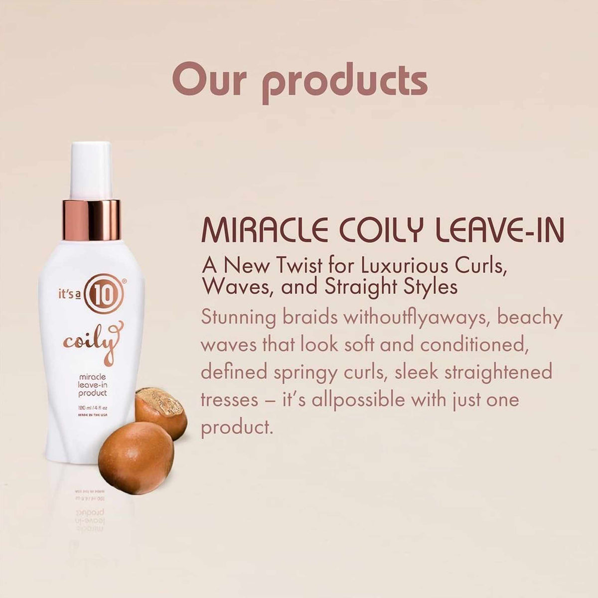 It&#39;s a 10 Coily Miracle Leave In 120ml