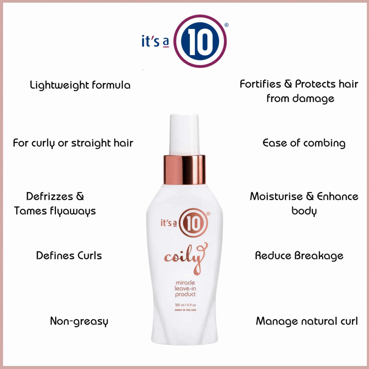 It&#39;s a 10 Coily Miracle Leave In 120ml