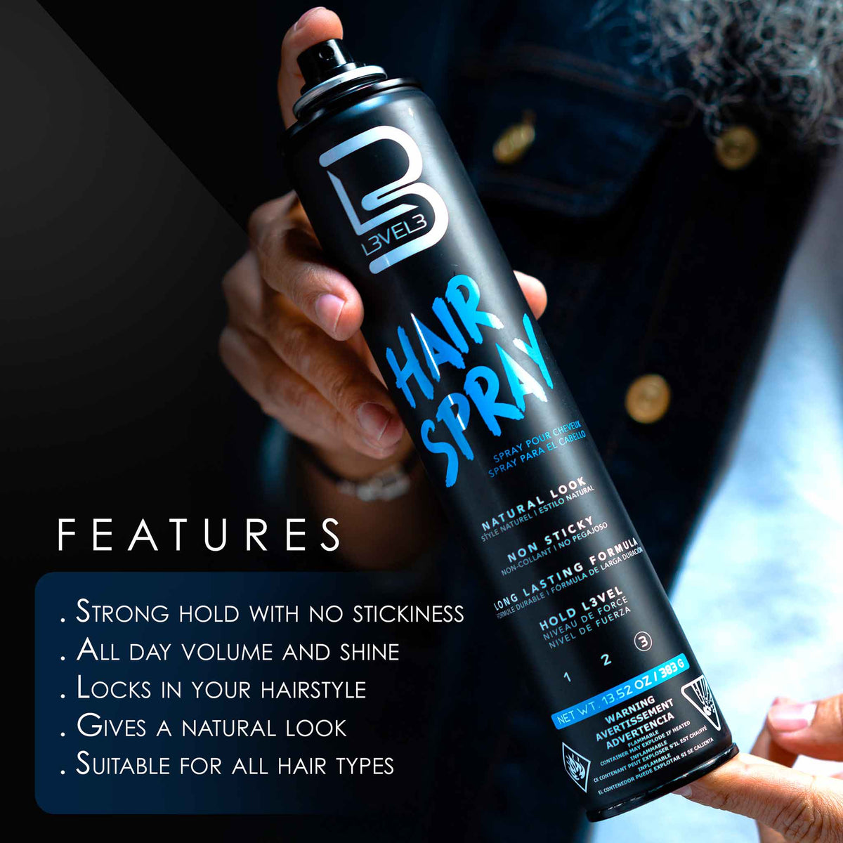 L3VEL3 Hair Spray 400ml