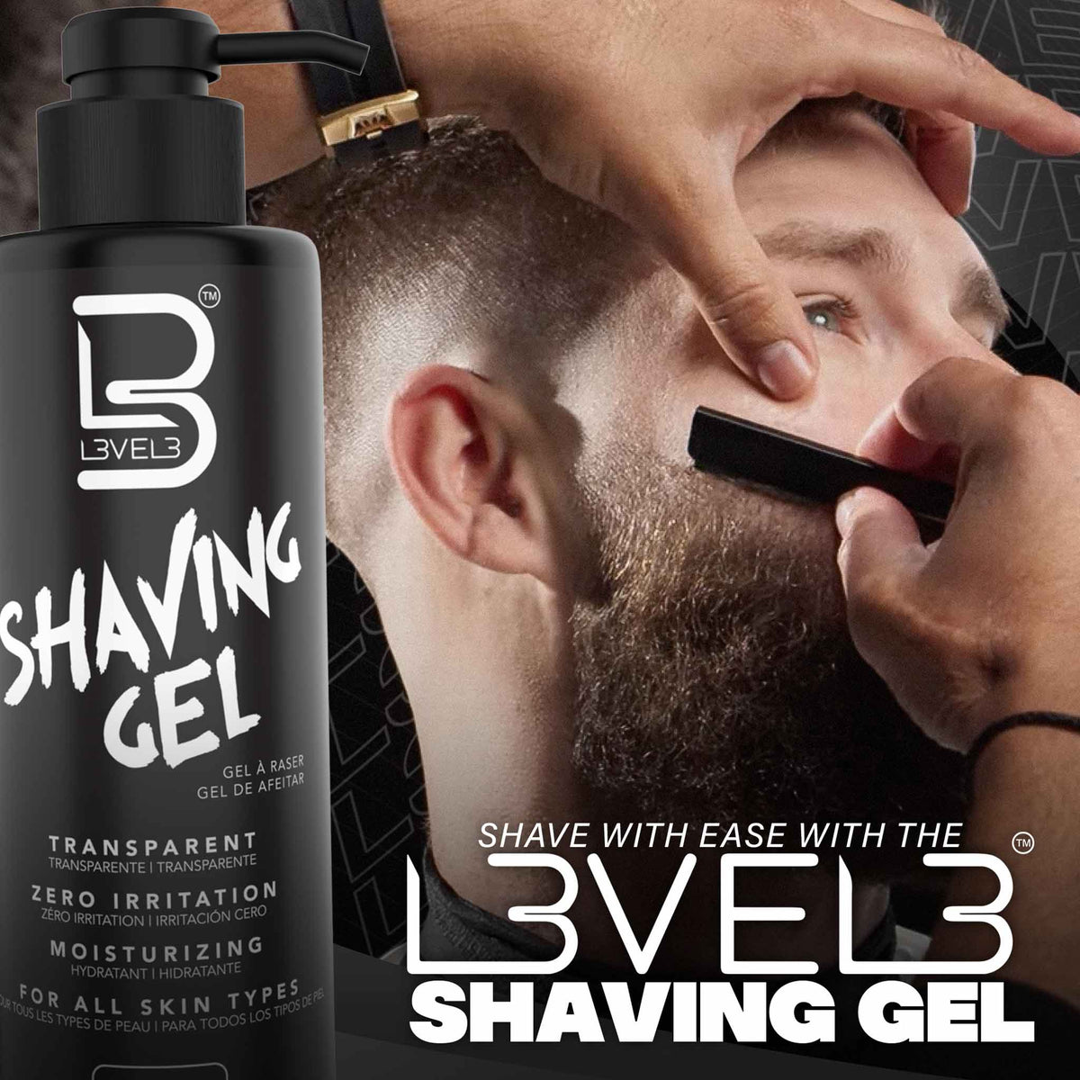 L3VEL3 Shaving Gel Ice 500ml