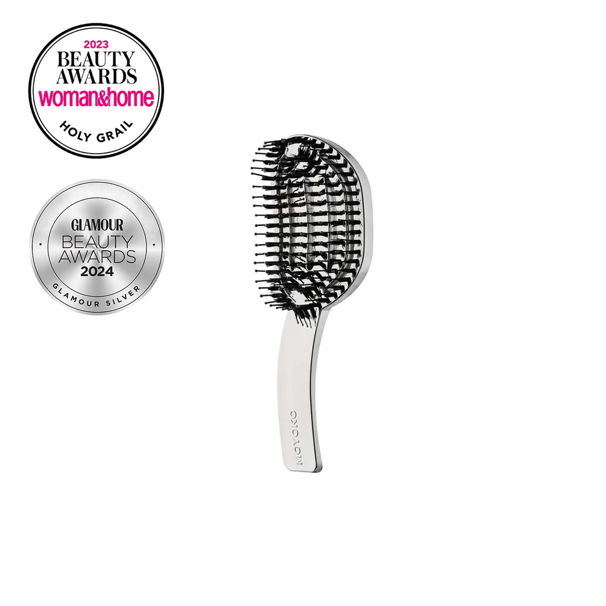 Mycro Keratin Moyoko Hailo Detangling Brush – Silver Chrome