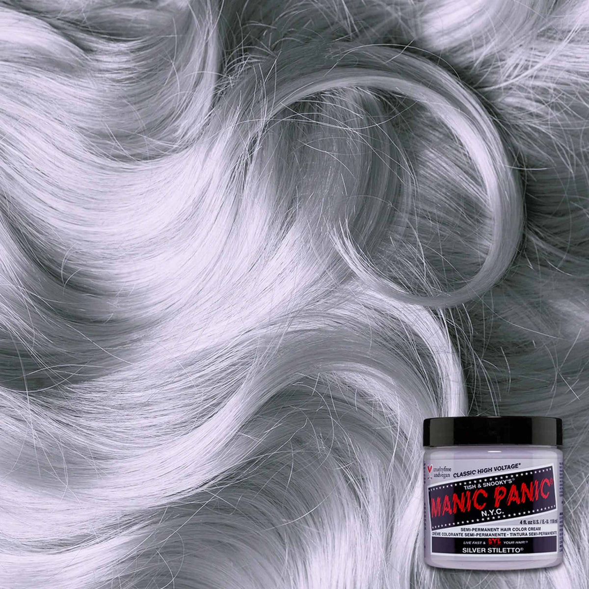 Manic Panic Silvertones Silver Stiletto 118ml