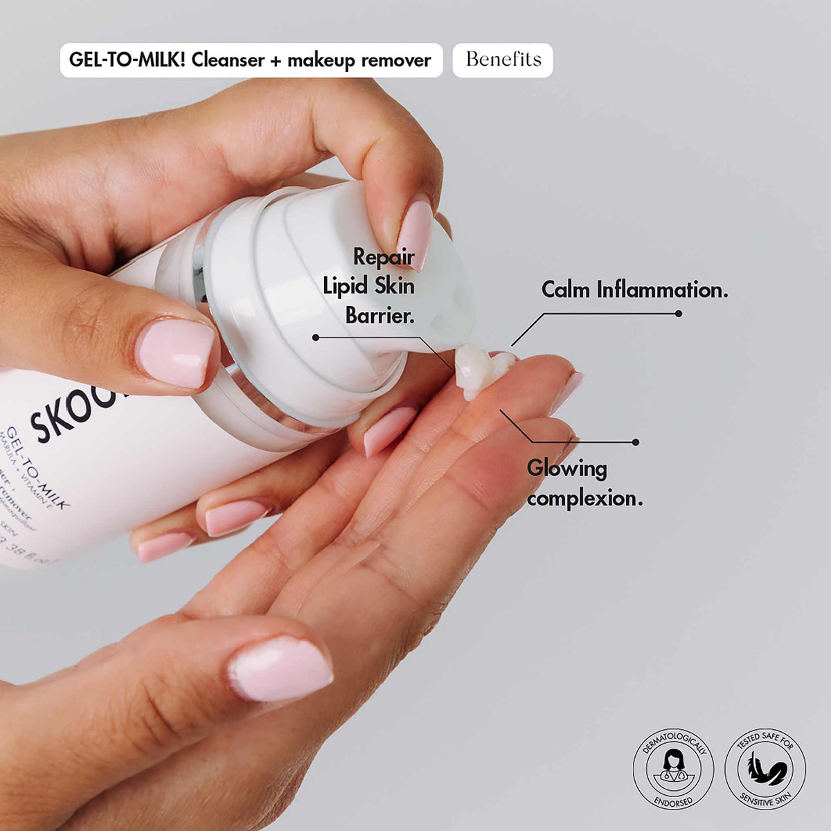 Skoon GEL-TO-MILK Cleanser + Make-Up Remover 100ml