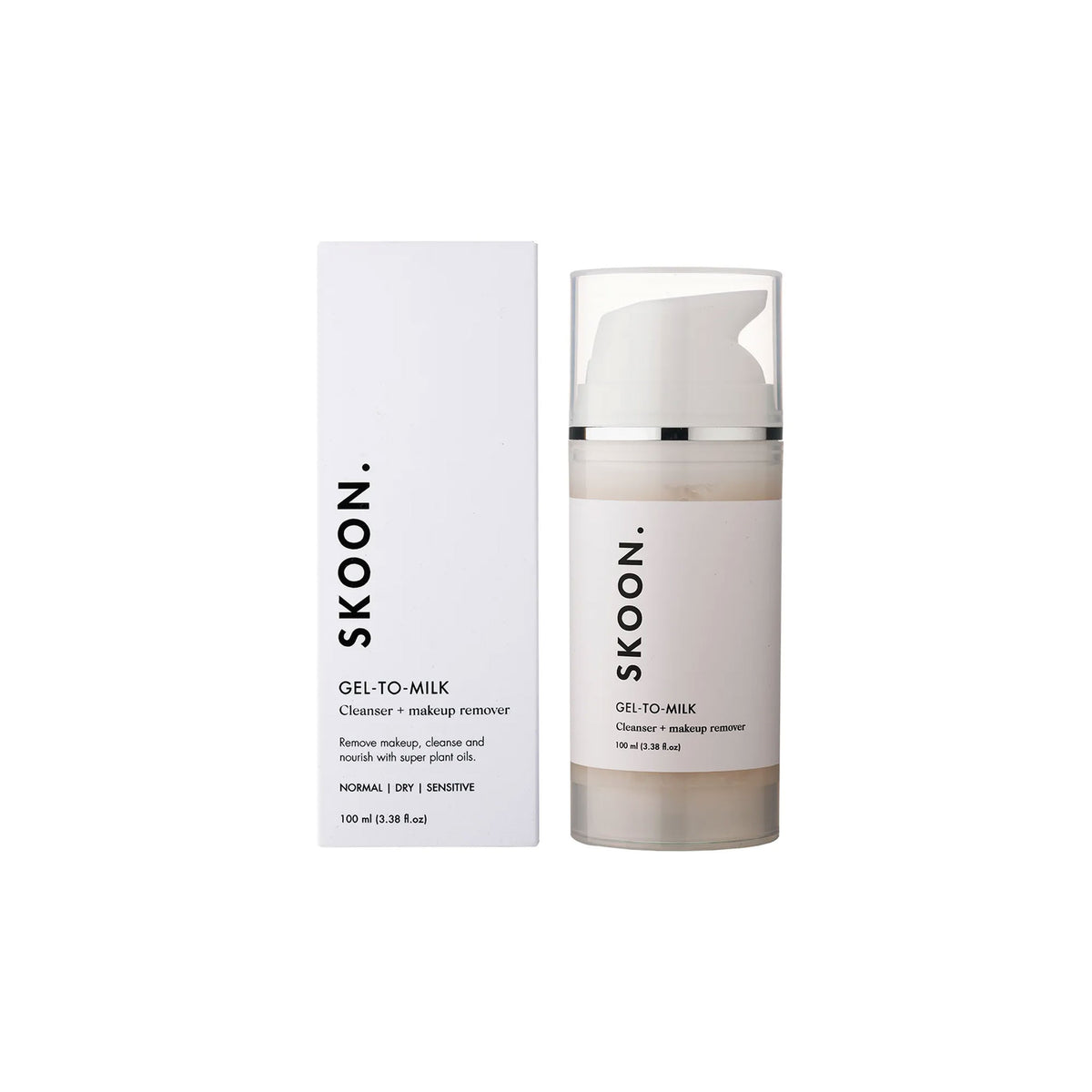 Skoon GEL-TO-MILK Cleanser + Make-Up Remover 100ml