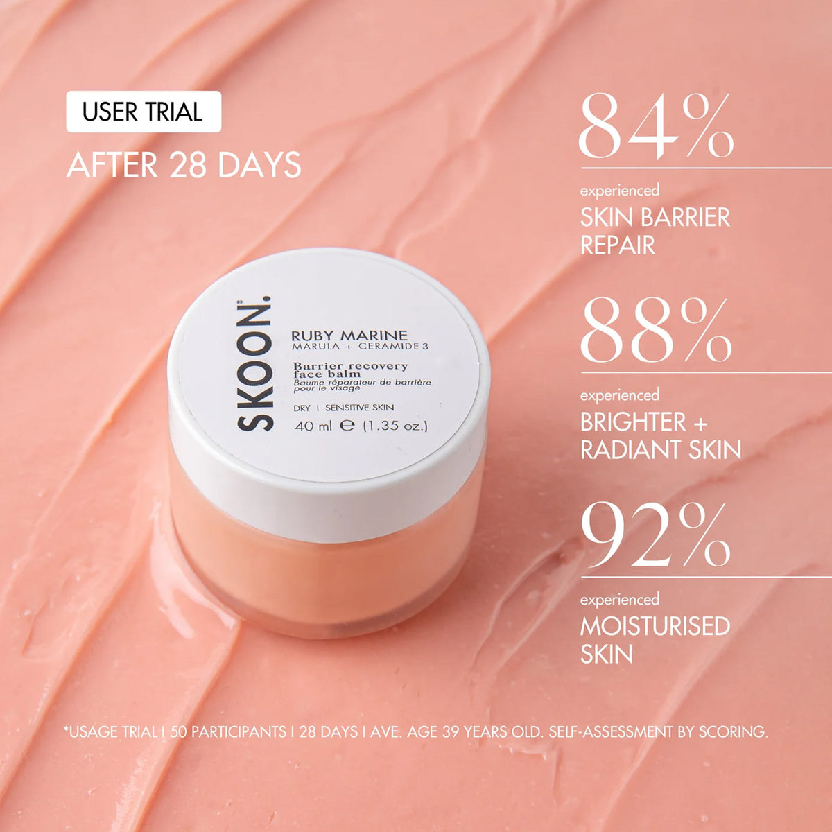 Skoon Ruby Marine Barrier Recovery Face Balm